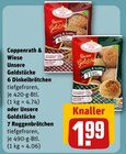 6 Dinkelbrötchen oder 7 Roggenbrötchen Angebote von Coppenrath & Wiese bei REWE Cottbus für 1,99 €