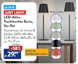 LED-Akku-Tischleuchte Buria, 2er-Set im ALDI SĂD Prospekt LED-Akku-Tischleuchte Buria, 2er-Set von Just Light im aktuellen ALDI SĂD Prospekt fĂŒr 29,99 âŹ