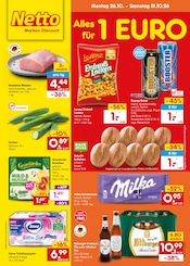 Milka im Netto Marken-Discount Prospekt in Leverkusen Aktueller Netto Marken-Discount Prospekt mit Milka, "Aktuelle Angebote", Seite 1
