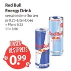 Energy Drink im Angebot bei V-Markt in Kaufbeuren Energy Drink Angebote von Red Bull bei V-Markt Kaufbeuren für 0,99 €
