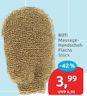 Massage-Handschuh Flachs von Riffi im aktuellen budni Prospekt