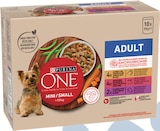 Pâtée pour petit chien adulte à la viande au riz et aux légumes - PURINA ONE à 3,20 € dans le catalogue Intermarché Hyper