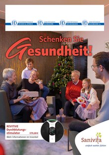 Gesundheitshaus Heiden & Dömer GmbH & Co. KG Prospekt der KW 2 "Schenken Sie Gesundheit!" Aktueller Gesundheitshaus Heiden & Dömer GmbH & Co. KG Prospekt "Schenken Sie Gesundheit!" Seite 1 von 6 Seiten