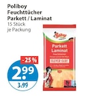 Feuchttücher Parkett / Laminat von Poliboy im aktuellen V-Markt Prospekt für 2,99 €