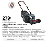E.Leclerc Plascassier - Promo Tondeuse à batterie poussée 2x20 V Promo Tondeuse à batterie poussée 2x20 V à 279,00 € dans le catalogue E.Leclerc à Plascassier
