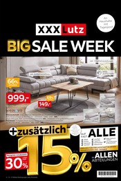 Aktueller XXXLutz Möbelhäuser Möbel & Einrichtung Prospekt in Wackersberg und Umgebung, "BIG SALE WEEK" mit 8 Seiten, 26.03.2024 - 16.04.2024