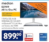 E27419 All-In-One PC im ALDI SÜD Prospekt E27419 All-In-One PC von medion im aktuellen ALDI SÜD Prospekt für 899,00 €