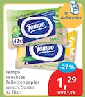 Feuchtes Toilettenpapier von Tempo für 1,29 € bei budni im Angebot Feuchtes Toilettenpapier von Tempo im aktuellen budni Prospekt