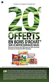 Prospectus Intermarché de la semaine "JUSQU'À 20€ OFFERTS EN BONS D'ACHAT SUR LE RAYON SURGELÉS SALÉS" avec 2 pages, valide du 11/02/2025 au 23/02/2025 pour Aix-en-Provence et alentours