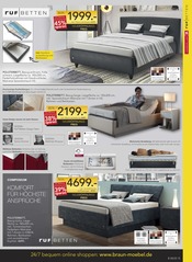 Boxspringbett im BRAUN Möbel-Center Prospekt in Freiburg Aktueller BRAUN Möbel-Center Prospekt mit Boxspringbett, "NEUERÖFFNUNG", Seite 15