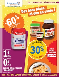 Prospectus E.Leclerc à Vred, "Des bons plans, et que ça saute !", 12 pages, 27/01/2026 - 07/02/2026