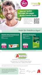 Apotheken Prospekt von mea - meine apotheke in Ehingen Aktueller mea - meine apotheke Apotheken Prospekt für Ehingen: Unsere August-Angebote mit 4} Seiten, 01.08.2026 - 31.08.2026