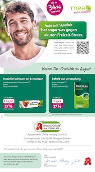 mea - meine apotheke Prospekt der KW 32 "Unsere August-Angebote" Aktueller mea - meine apotheke Prospekt "Unsere August-Angebote" Seite 1 von 4 Seiten