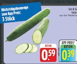 nah und gut Sehmatal-Cranzahl - Salatgurke Angebot im Prospekt Salatgurke bei nah und gut im Sehmatal-Cranzahl Prospekt für 0,39 €