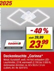 Deckenleuchte "Corinna" bei toom Baumarkt im Köthen Prospekt für 23,99 €