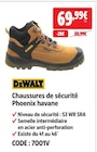 Chaussures de sécurité Phoenix havane - DEWALT - Screwfix à Taverny Chaussures de sécurité Phoenix havane - DEWALT en promo chez Screwfix Taverny à 69,99 €