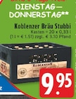EDEKA Plaidt - Bräu Stubbi Angebot im Prospekt Bräu Stubbi bei EDEKA im Plaidt Prospekt für 9,95 €