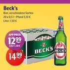 Beck’s im Angebot bei Getränke Hoffmann in Falkensee Beck’s Angebote von Beck’s bei Getränke Hoffmann Falkensee für 12,99 €