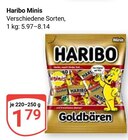 Aktuelle Haribo Angebote bei GLOBUS in Mannheim Aktuelles Minis Angebot bei GLOBUS in Mannheim ab 1,79 €