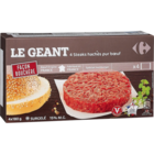 Steaks hâchés "Le Géant" façon bouchère surgelés à Carrefour dans Thérouldeville