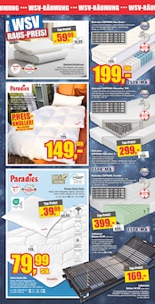 Matratze im Witthus Heimtex-Fachmarkt GmbH Prospekt "EISKALTE WSV RÄUMUNG." mit 10 Seiten (Oldenburg)