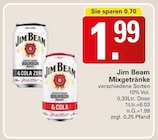 Mixgetränke Angebote von Jim Beam bei WEZ Kalletal für 1,99 €