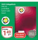 Collegeblock Angebote von OHO bei GLOBUS Rüsselsheim für 1,49 €