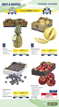 Ananas im METRO Prospekt "Wochenangebote" mit 24 Seiten (Duisburg)