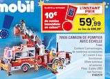 CAMION DE POMPIER AVEC ECHELLE - playmobil en promo chez JouéClub Saint-Denis à 59,99 €