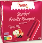 Bâtonnets Sorbet Fruits Rouges x6 - Netto en promo chez Netto Bâtonnets Sorbet Fruits Rouges x6 - Netto dans le catalogue Netto