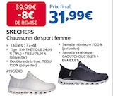 Chaussures de sport femme - SKECHERS en promo chez Costco Créteil à 31,99 €