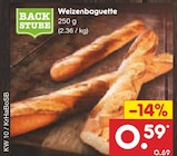 Weizenbaguette Angebote von BACKSTUBE bei Netto Marken-Discount Dinslaken für 0,59 €