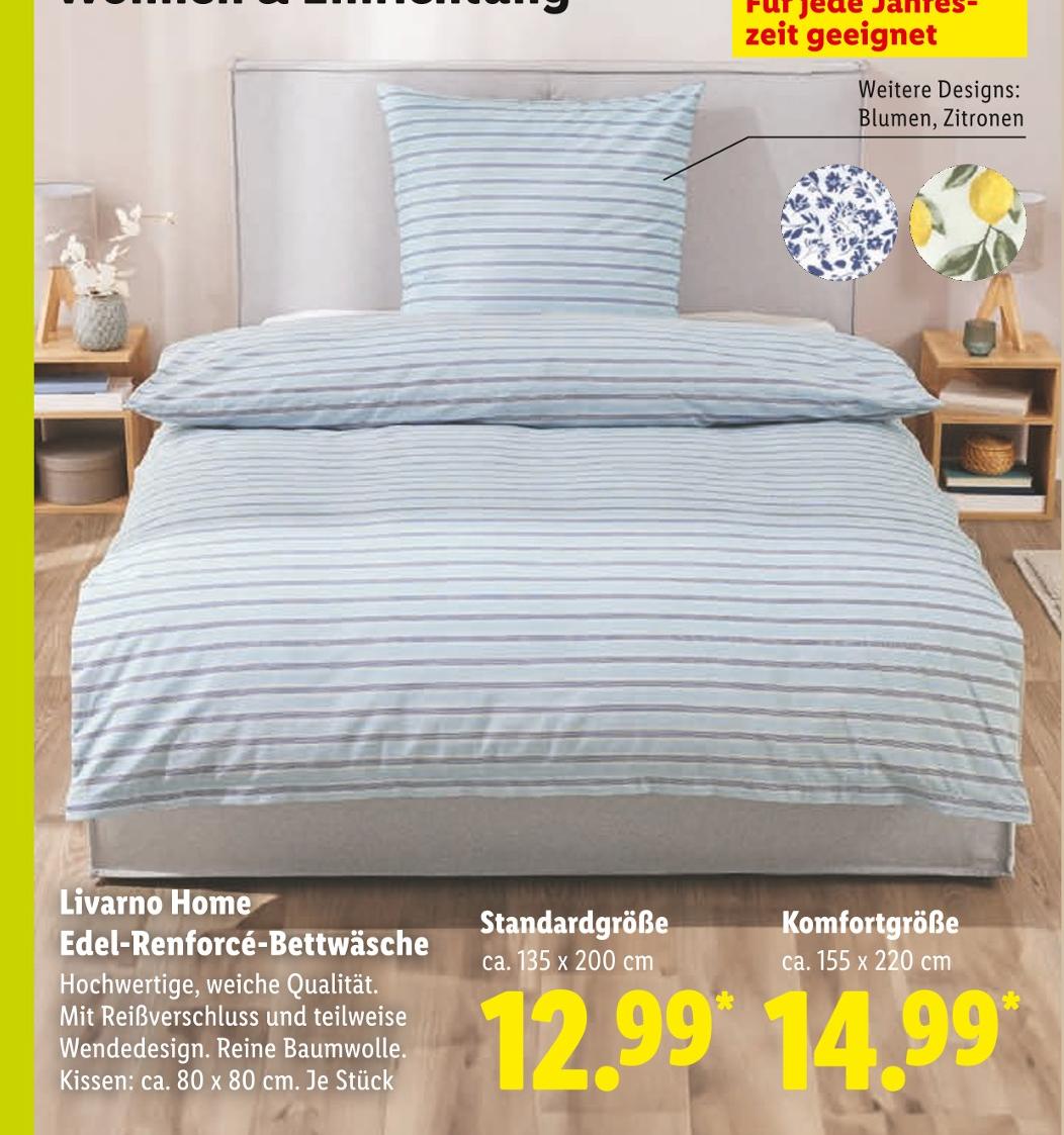 Edel-Renforcé-Bettwäsche Komfortgröße