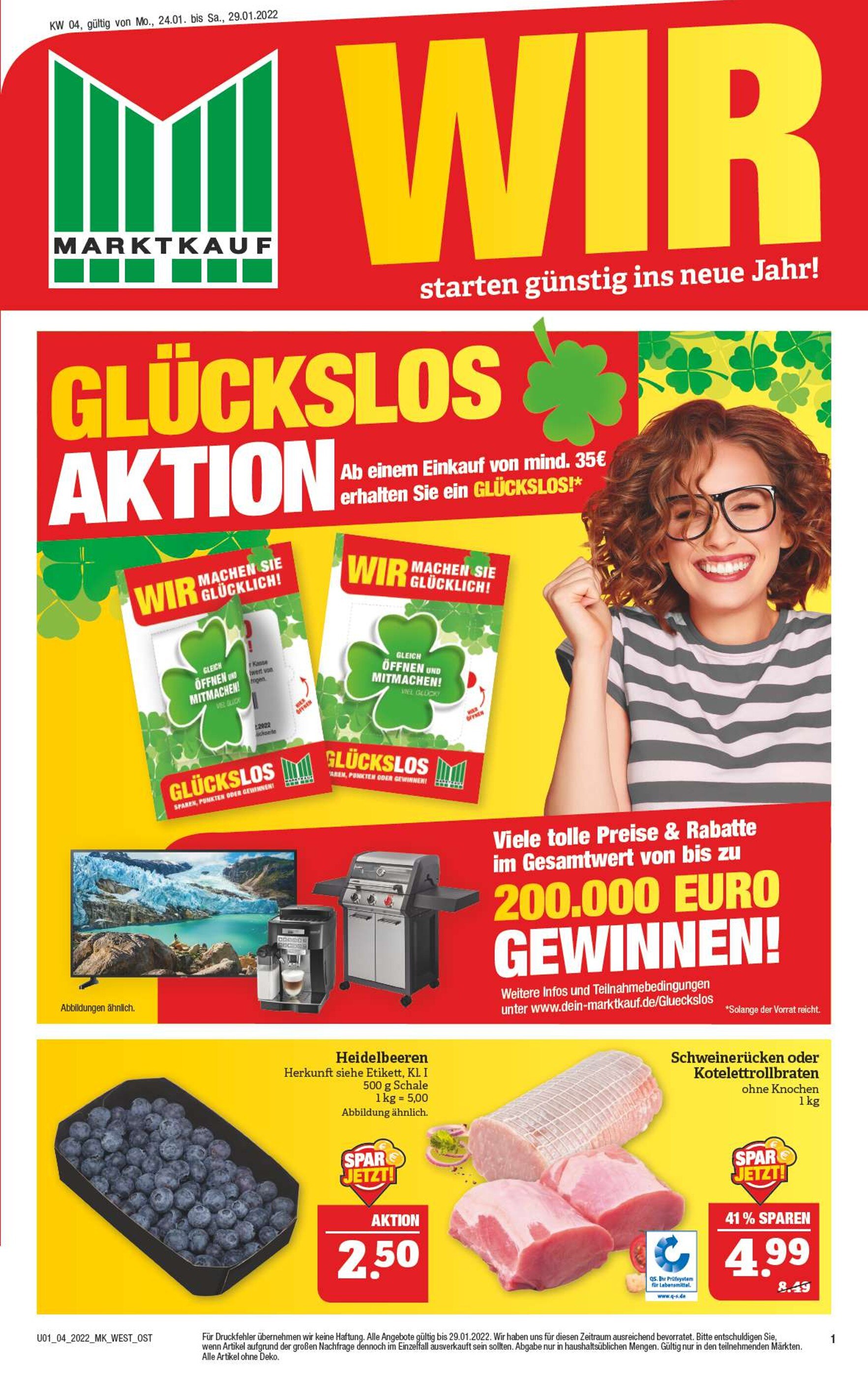 Marktkauf Prospekt für Neundorf mit 48 Seiten Marktkauf Prospekt für Neundorf: "Top Angebote!", 48 Seiten, 24.01.2022 - 29.01.2022