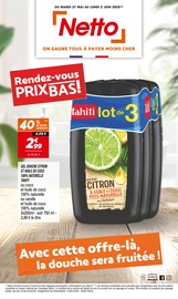 Promos Gel Douche dans le catalogue "Rendez-vous PRIX BAS !" de Netto à la page 1 Promos Gel Douche dans le catalogue "Rendez-vous PRIX BAS !" de Netto à la page 1