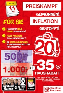 Möbelzentrum Pforzheim Prospekt PREISKAMPF GEWONNEN! INFLATION GESTOPPT! mit  Seiten in Forbach und Umgebung