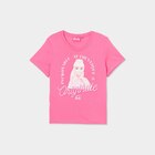 T-shirt manches courtes coton Barbie rose fushia fille à 5,00 € dans le catalogue La Halle