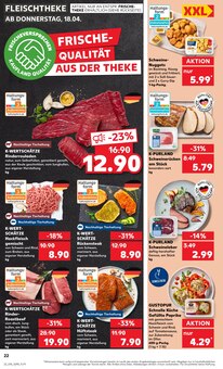 Rindfleisch im Kaufland Prospekt "Aktuelle Angebote" mit 52 Seiten (Regensburg)