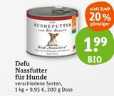 Nassfutter für Hunde Angebote von Defu bei tegut Gotha für 1,99 €