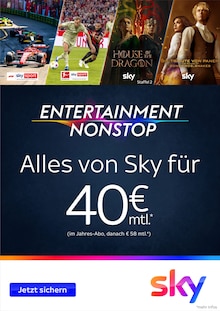 Sky Prospekt Villingen-Schwenningen "ENTERTAINMENT NONSTOP" mit 4 Seiten