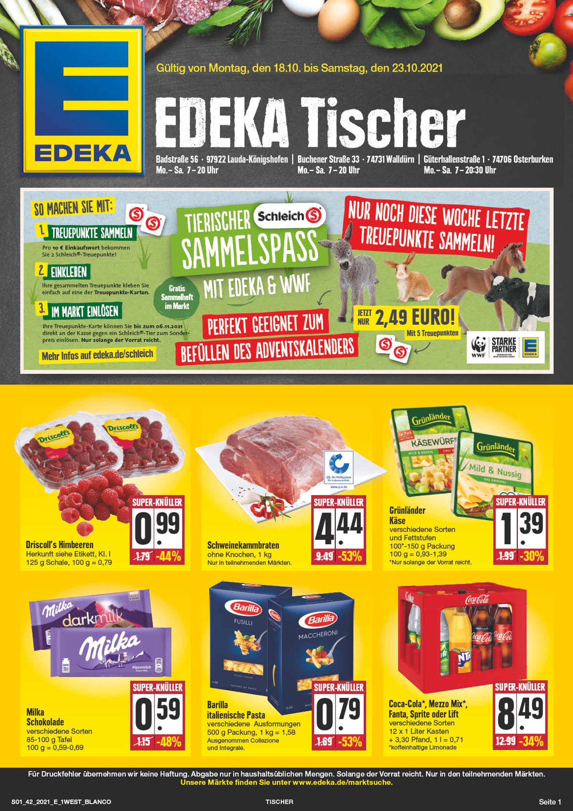 EDEKA Prospekt für Walldürn mit 24 Seiten EDEKA Prospekt für Walldürn: "Wir lieben Lebensmittel!", 24 Seiten, 18.10.2021 - 23.10.2021