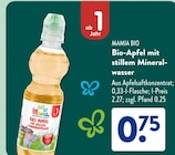 Bio-Apfel mit stillem Mineralwasser von Mamia Bio im aktuellen ALDI SÜD Prospekt