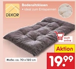 Bodensitzkissen von DEKOR für 19,99 € bei Netto Marken-Discount im Angebot Bodensitzkissen von DEKOR im aktuellen Netto Marken-Discount Prospekt