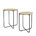 Lot de 2 tables d'appoint - CARREFOUR HOME en promo chez Carrefour Market Lot de 2 tables d'appoint - CARREFOUR HOME dans le catalogue Carrefour Market