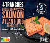 TRANCHES DE CHAIR DE SAUMON ATLANTIQUE CONGELÉES - SANS MARQUE - Auchan Hypermarché à Nice TRANCHES DE CHAIR DE SAUMON ATLANTIQUE CONGELÉES - SANS MARQUE en promo chez Auchan Hypermarché Nice à 6,90 €