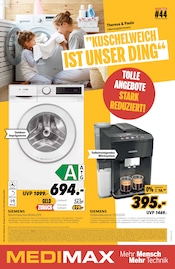 Kaffee im MEDIMAX Prospekt in Lüneburg Aktueller MEDIMAX Prospekt mit Kaffee, "KUSCHELWEICH IST UNSER DING!", Seite 1
