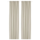 2 Gardinenschals beige/mit Gardinenband 145x250 cm von GINSTMOTT für 19,99 € bei IKEA im Angebot 2 Gardinenschals beige/mit Gardinenband 145x250 cm von GINSTMOTT im aktuellen IKEA Prospekt