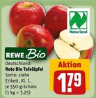 Rote Bio Tafeläpfel Angebote von REWE Bio bei REWE Wolfsburg für 1,79 €
