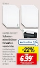 Schmiermittelblätter für Aktenvernichter Angebote von United Office bei Lidl Willich für 6,99 €