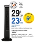 Ventilateur colonne - Elsay - E.Leclerc à Rouen Ventilateur colonne - Elsay en promo chez E.Leclerc Rouen à 23,90 €